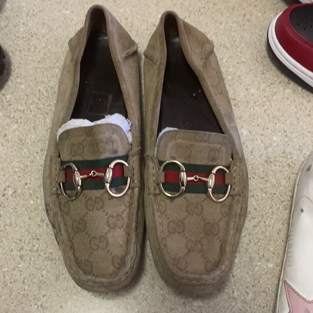 Gucci size 10 original horsebit loafers
